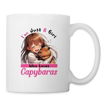 Just A Girl Who Loves Capybaras - Capybara Anime - Tasse - Weiß - Rechts