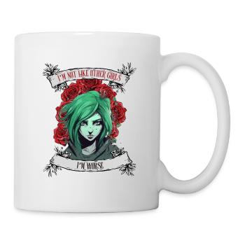 Je ne suis pas comme les autres femmes, je suis pire - Mug blanc - blanc - Droite