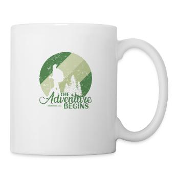 L’aventure commence Randonnée Nature - Mug blanc - blanc - Droite