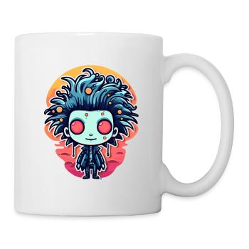 Illustration de zombie mignon - Mug blanc - blanc - Droite