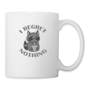 I regret nothing nocturnal raccoon - Mug - white - Right