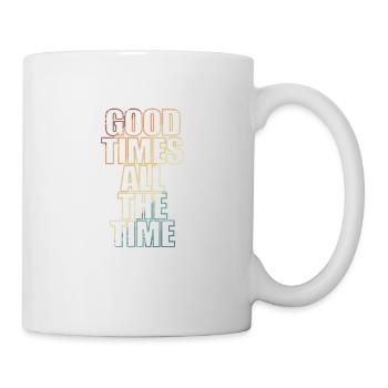 De bons moments tout le temps heureux - Mug blanc - blanc - Droite
