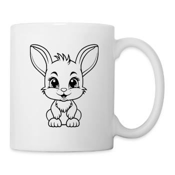Lapin mignon - Mug blanc - blanc - Droite