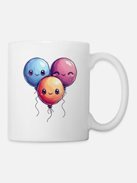 Ballons für Kinder - Tasse - Weiß