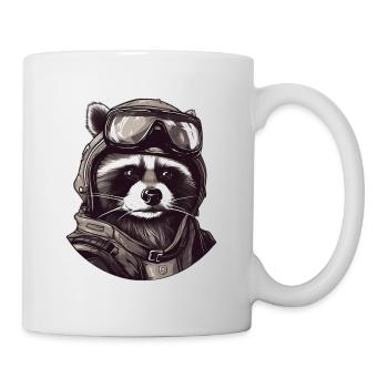 Pilote de raton laveur - Mug blanc - blanc - Droite