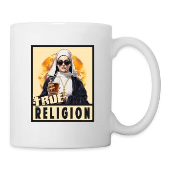 Sexy Suora Beve, Alcol, Divertente, Dicendo - Tazza - bianco - Destra