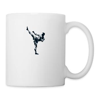 Muay Thai Kämpfer Design - Tasse - Weiß - Rechts