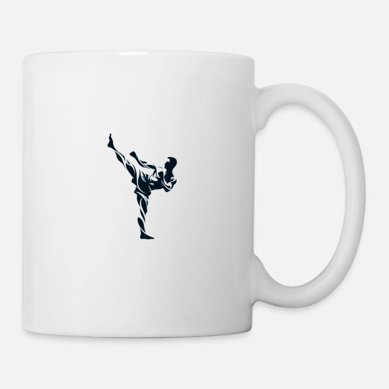 Conception de coup de pied de Muay Thai - Mug blanc - blanc
