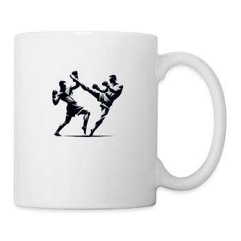 Muay Thai Kämpfer Design - Tasse - Weiß - Rechts