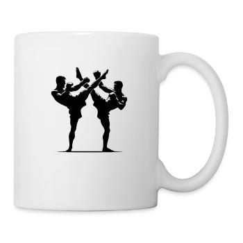 Muay Thai Kämpfer Design - Tasse - Weiß - Rechts