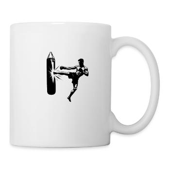 Kickboxing Coup de pied - Mug blanc - blanc - Droite