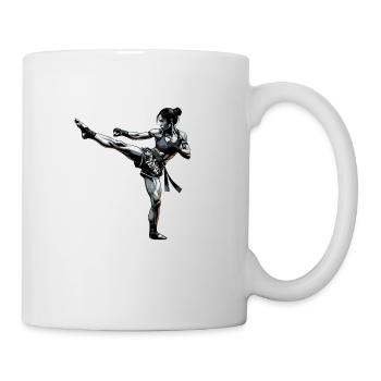 Muay Thaï Fille - Mug blanc - blanc - Droite