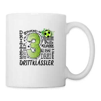 3. Klasse Fußball - Tasse - Weiß - Rechts