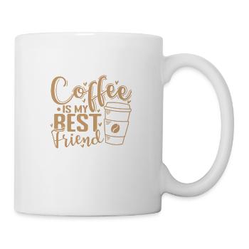 Le café est mon meilleur ami Café Caféine - Mug blanc - blanc - Droite