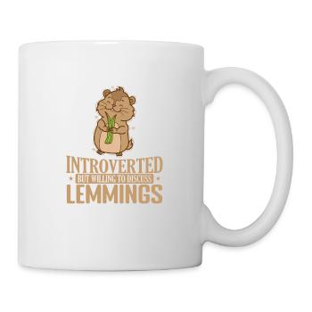 Introverted but willing to Discuss Lemmings - Tasse - Weiß - Rechts