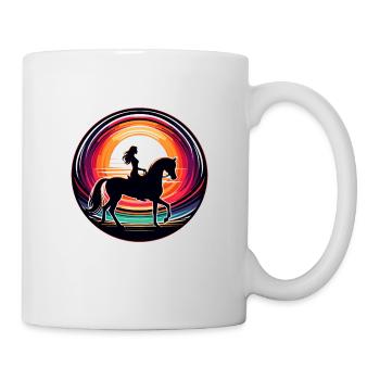 Femme Cheval Arabe - Mug blanc - blanc - Droite