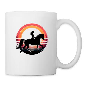 Fille de cheval arabe - Mug blanc - blanc - Droite