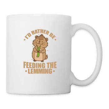 Je préfère nourrir le rongeur Lemming - Mug blanc - blanc - Droite