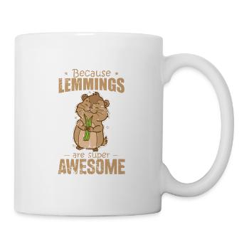 Because lemmings are super awesome rodent - Mug - white - Right