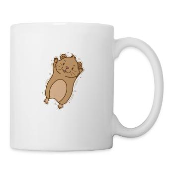 Lemming freut sich Nagetier - Tasse - Weiß - Rechts