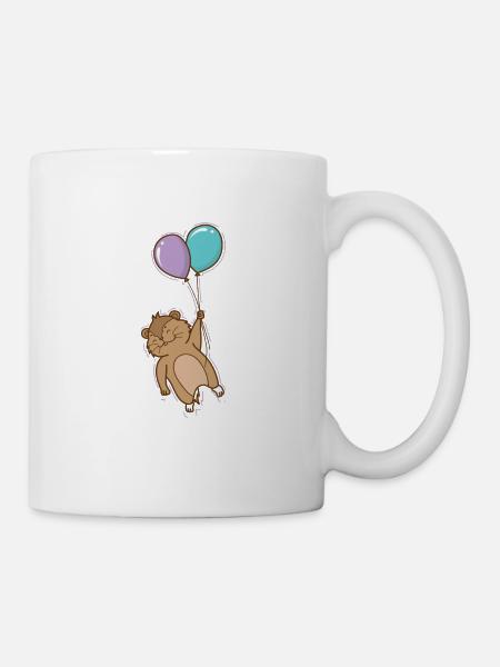 Lemming mit Luftballons Nagetier - Tasse - Weiß