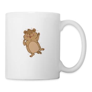 Lemming tanzt Selbstüberschätzung Nagetier - Tasse - Weiß - Rechts