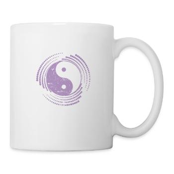 Muster Yin and Yang Symbol Zeichen Harmonie - Tasse - Weiß - Rechts