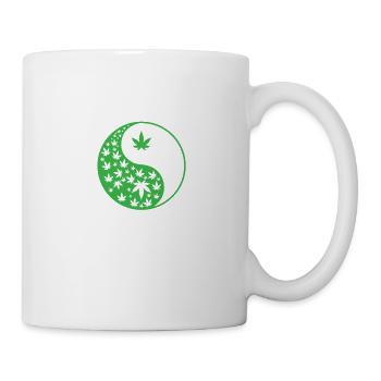 Marijuana Yin and Yang Symbol - Mug - white - Right