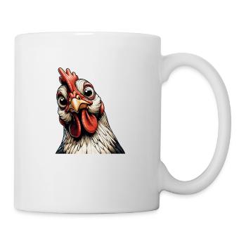 Lustiges Huhn Huhn Lustiges Bild - Tasse - Weiß - Rechts