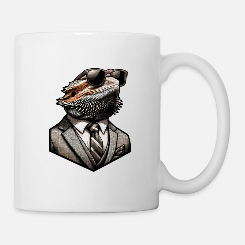 Bartagamen-Eidechse - Tasse - Weiß