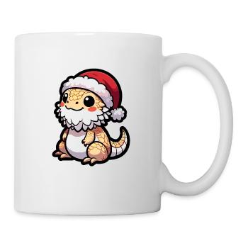 Mignon dragon barbu Noël - Mug blanc - blanc - Droite