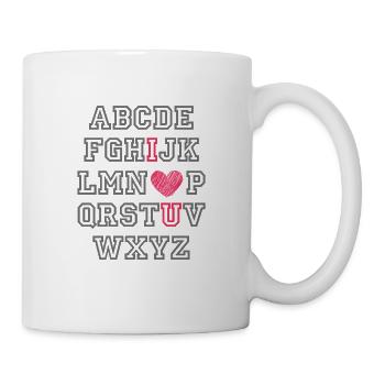 ABC... I Love U - Tasse - Weiß - Rechts