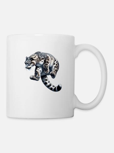 Schneeleopard Leopard Weißer Leopard - Tasse - Weiß