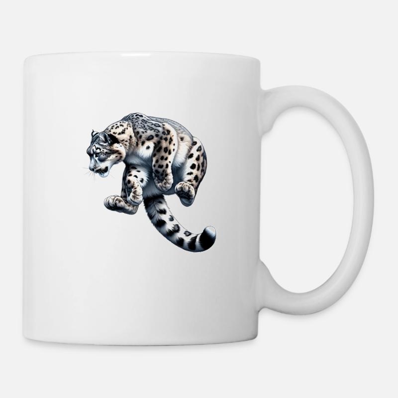 Schneeleopard Leopard Weißer Leopard - Tasse - Weiß