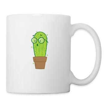 Streber Kaktus Pflanze - Tasse - Weiß - Rechts