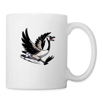 Funny Canadian Goose chasing - Mug - white - Right