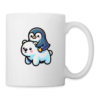 Cute Penguin and Polar Bear Gift - Mug - white - Right
