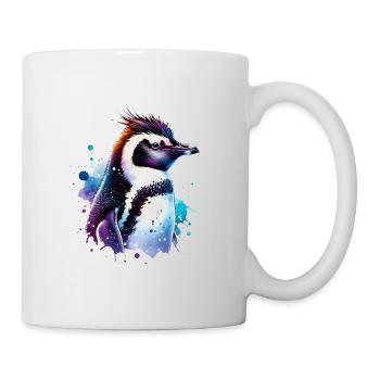 Pingouin à crête Pingouin mignon - Mug blanc - blanc - Droite