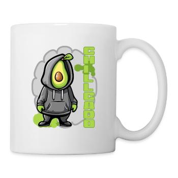 Chillcado - Avocado mit Hoodie - Tasse - Weiß - Rechts
