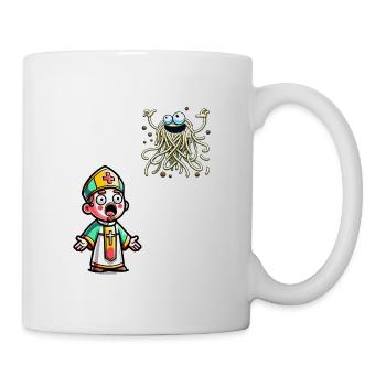 Drôle athée Noël volant Spaghetti Monster - Mug blanc - blanc - Droite