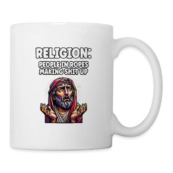 Lustiger Anti-Religions-Atheist-Agnostiker - Tasse - Weiß - Rechts