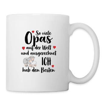 Tant de grands-pères, j’ai le meilleur, le meilleur grand-père - Mug blanc - blanc - Droite