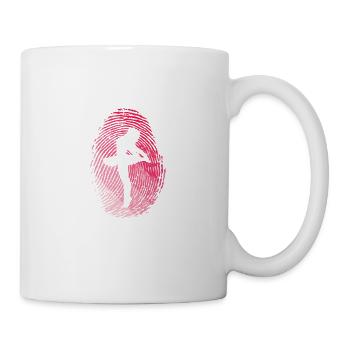 Fingerabdruck Ballet tanzen - Tasse - Weiß - Rechts