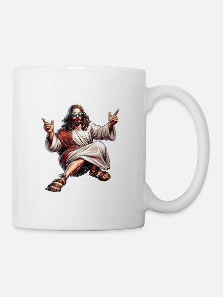 Tanzen Jesus Break Dancing Jesus Lustig Jesus t - Tasse - Weiß