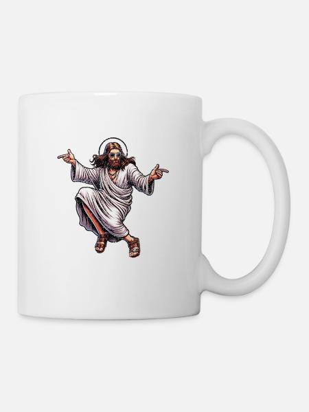 Dancing Jesus Break Dancing Jesus Funny Jesus t - Mug - white