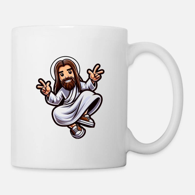 Dancing Jesus Break Dancing Jesus Funny Jesus t - Mug - white