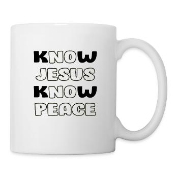 Jésus disant Dieu chrétien Citation de Jésus - Mug blanc - blanc - Droite