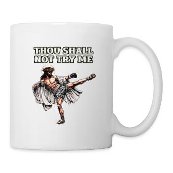 Lustiger Muay Thai Spruch Herr Jesus Christliches Geschenk - Tasse - Weiß - Rechts