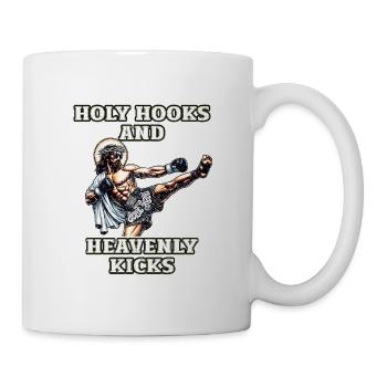 Lustiger Muay Thai Spruch Herr Jesus Christliches Geschenk - Tasse - Weiß - Rechts
