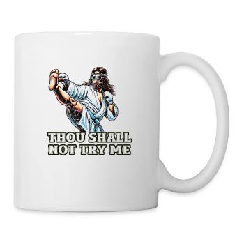 Lustiger Muay Thai Herr Jesus sagt christliches Geschenk - Tasse - Weiß - Rechts
